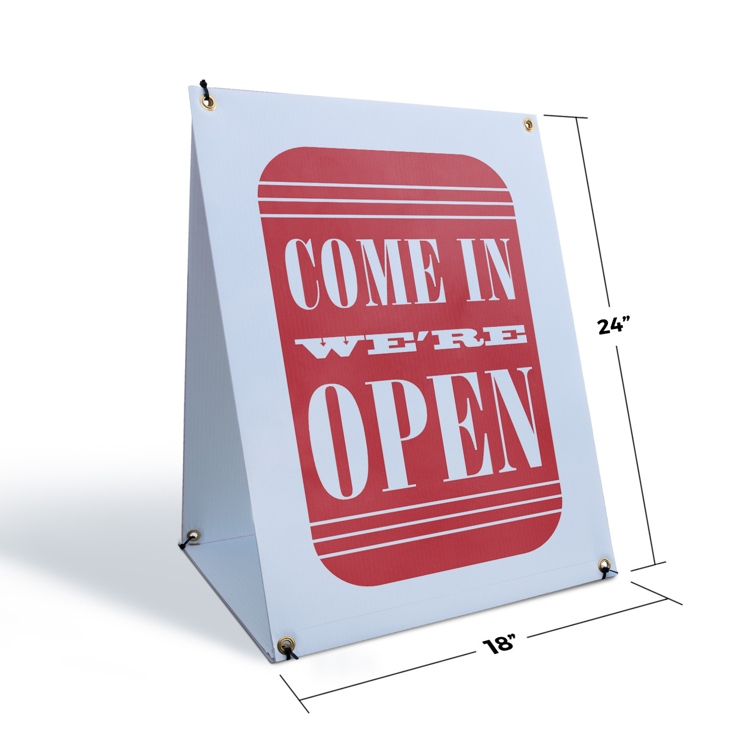 Come In We Are Open A-Frame Sidewalk Sign Business Signage Clear Messaging