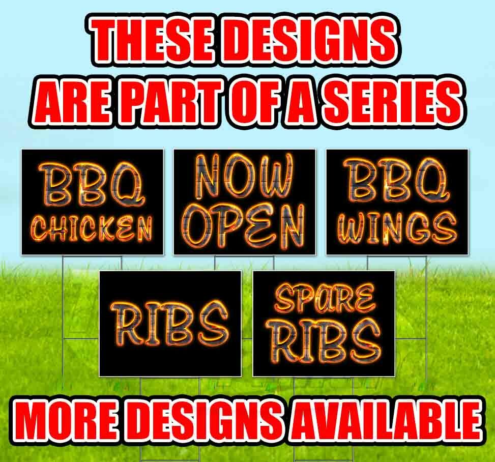 BRISKET 18×24 Yard Sign WITH STAKE Corrugated Bandit USA BUSINESS FOOD