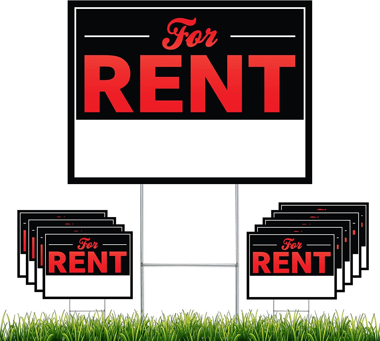NEXT LEVEL SIGNS For Rent Yard Signs 24&Prime; W x 18&Prime; H Double Sided Waterproof