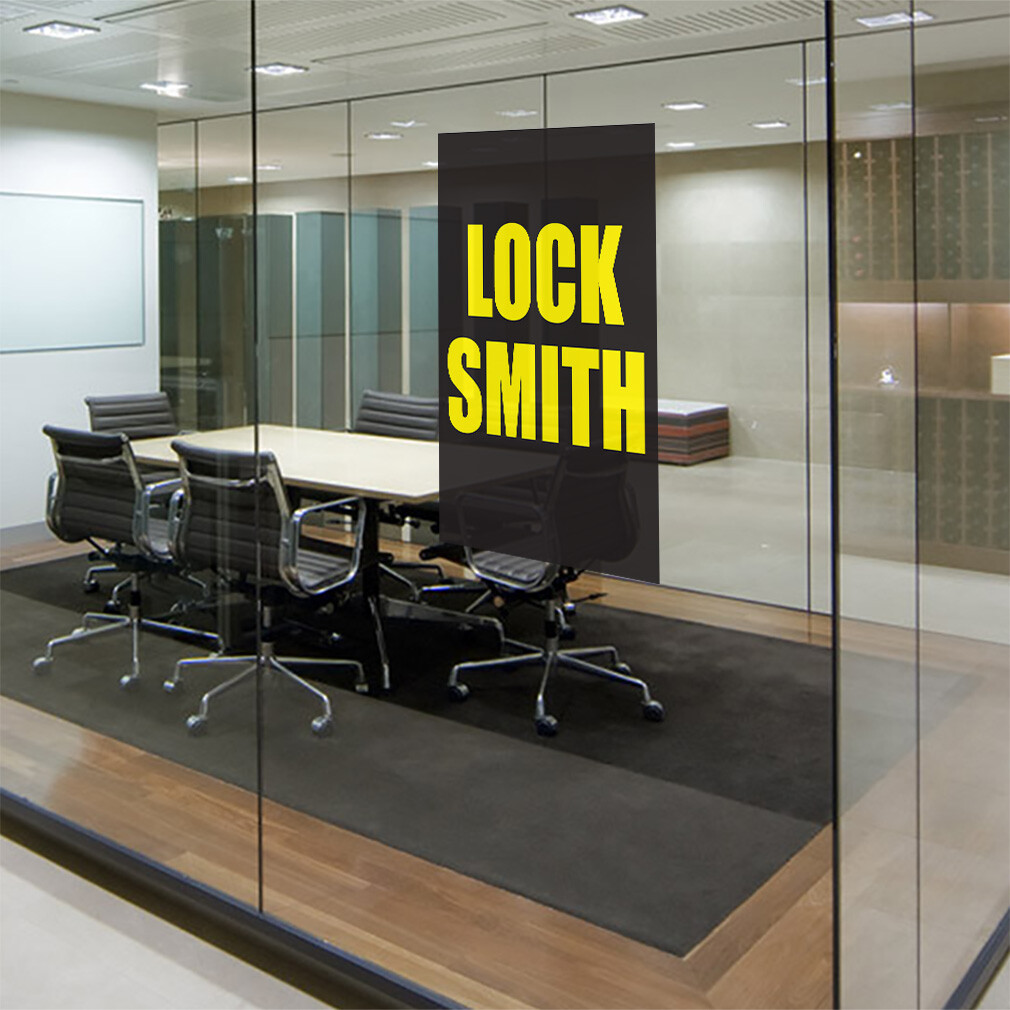 Door Decals Vertical Vinyl Stickers Multiple Sizes Lock Smith Promotion Business