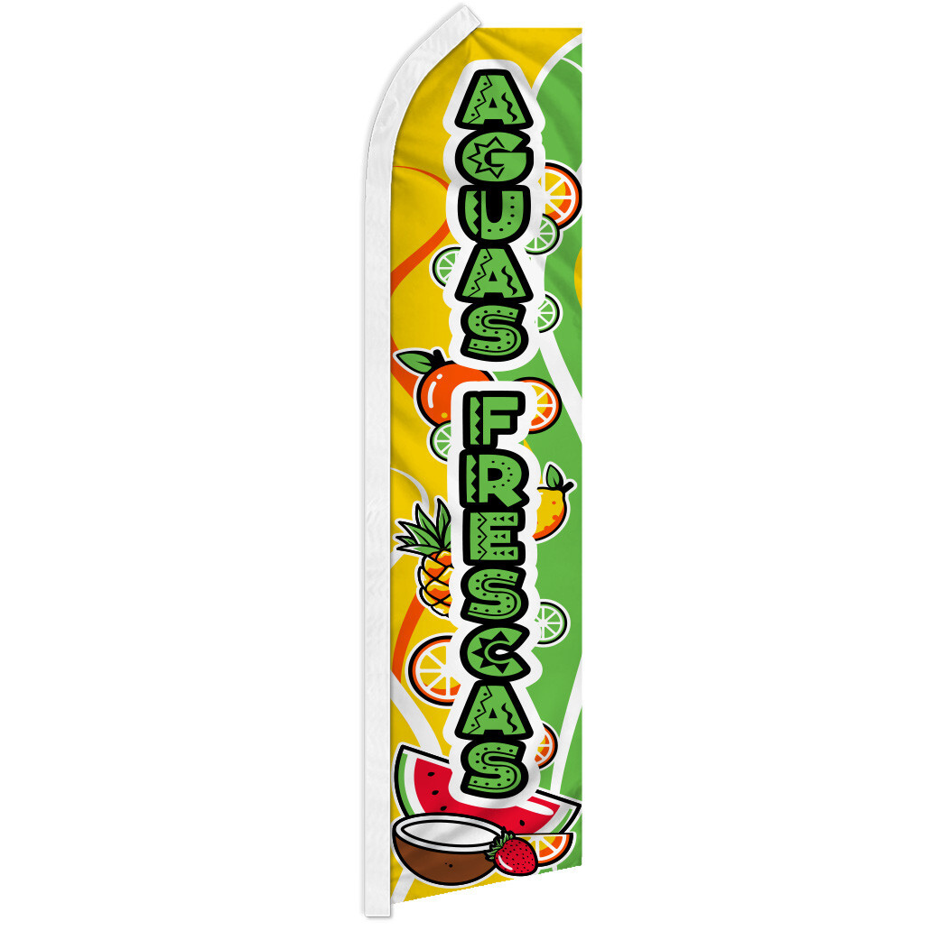 Aguas Frescas Swooper Feather Advertising Flag Concessions Drinks