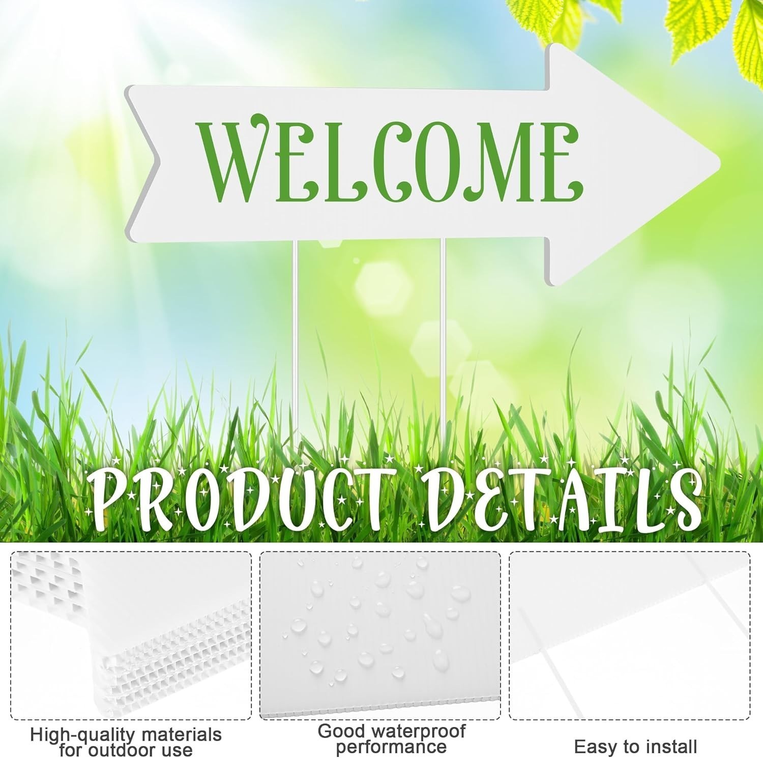 6 Pcs Arrow Signs 16 x 6 Inches Blank Arrow Yard Signs New