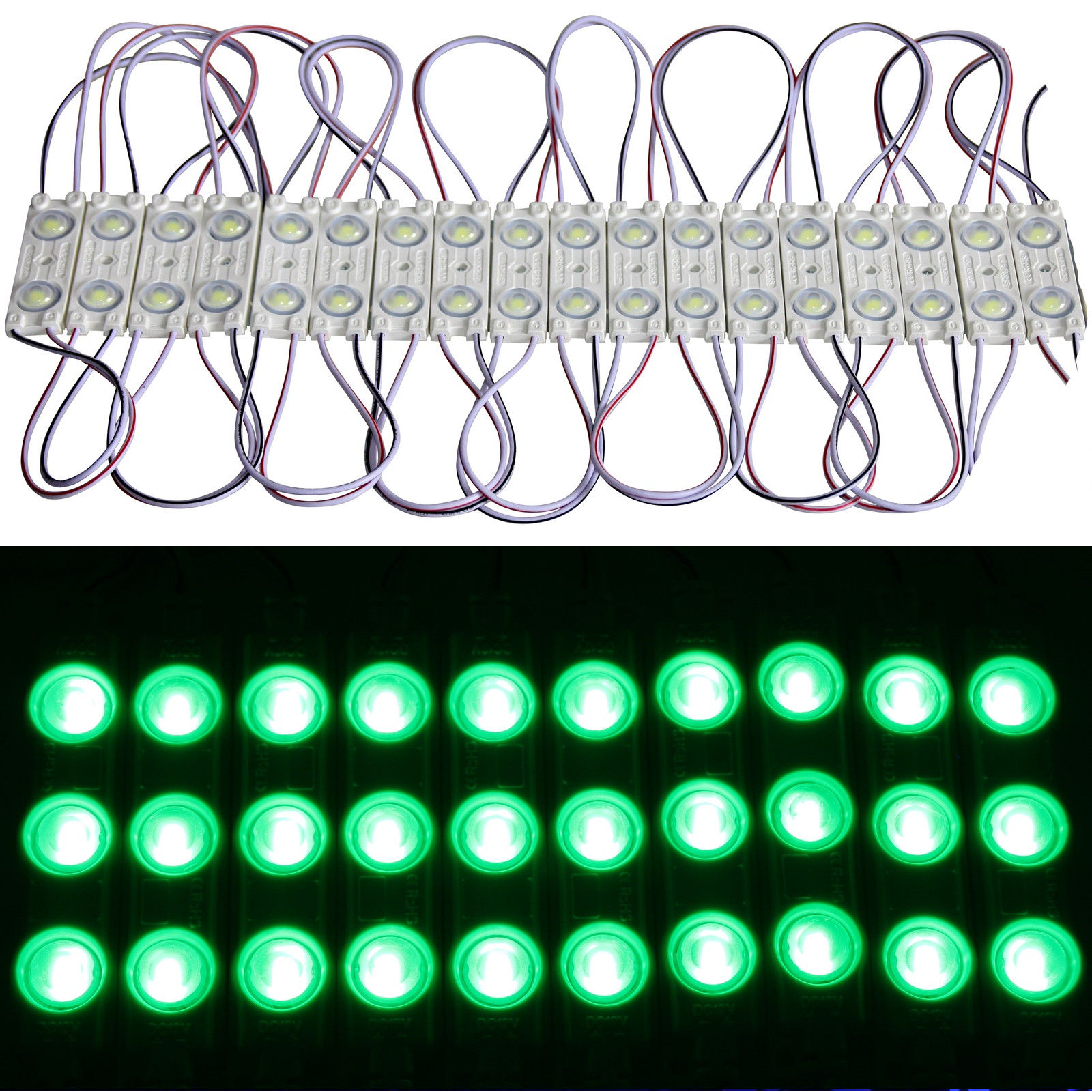 LED 2er Module Werbetechnik Lighting Advertisement IP6 Warm White Blue Red Pink