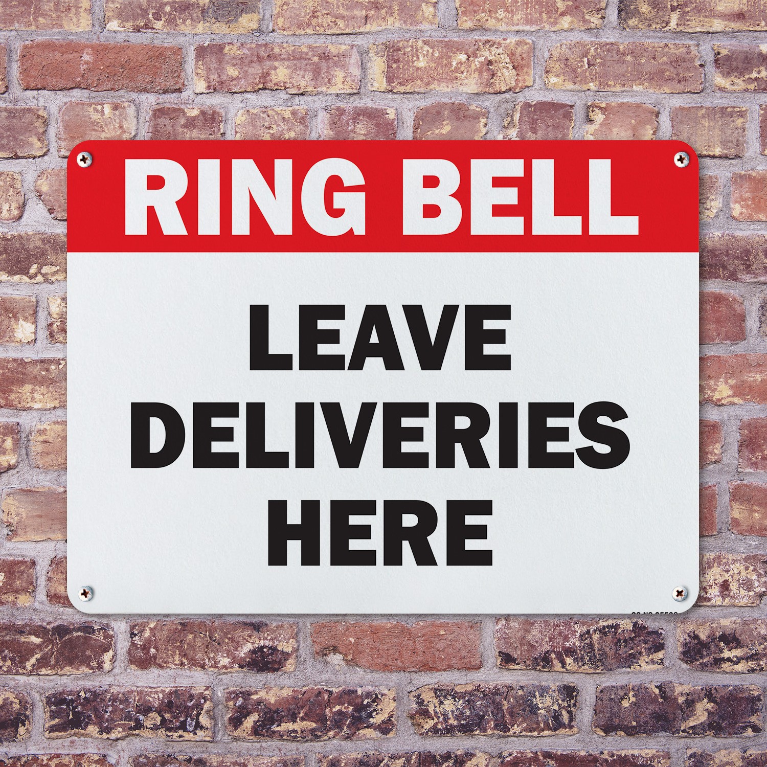 Ring Bell Leave Deliveries Here Public Safety Sign Metal, Decal – 5 or 10 Pack
