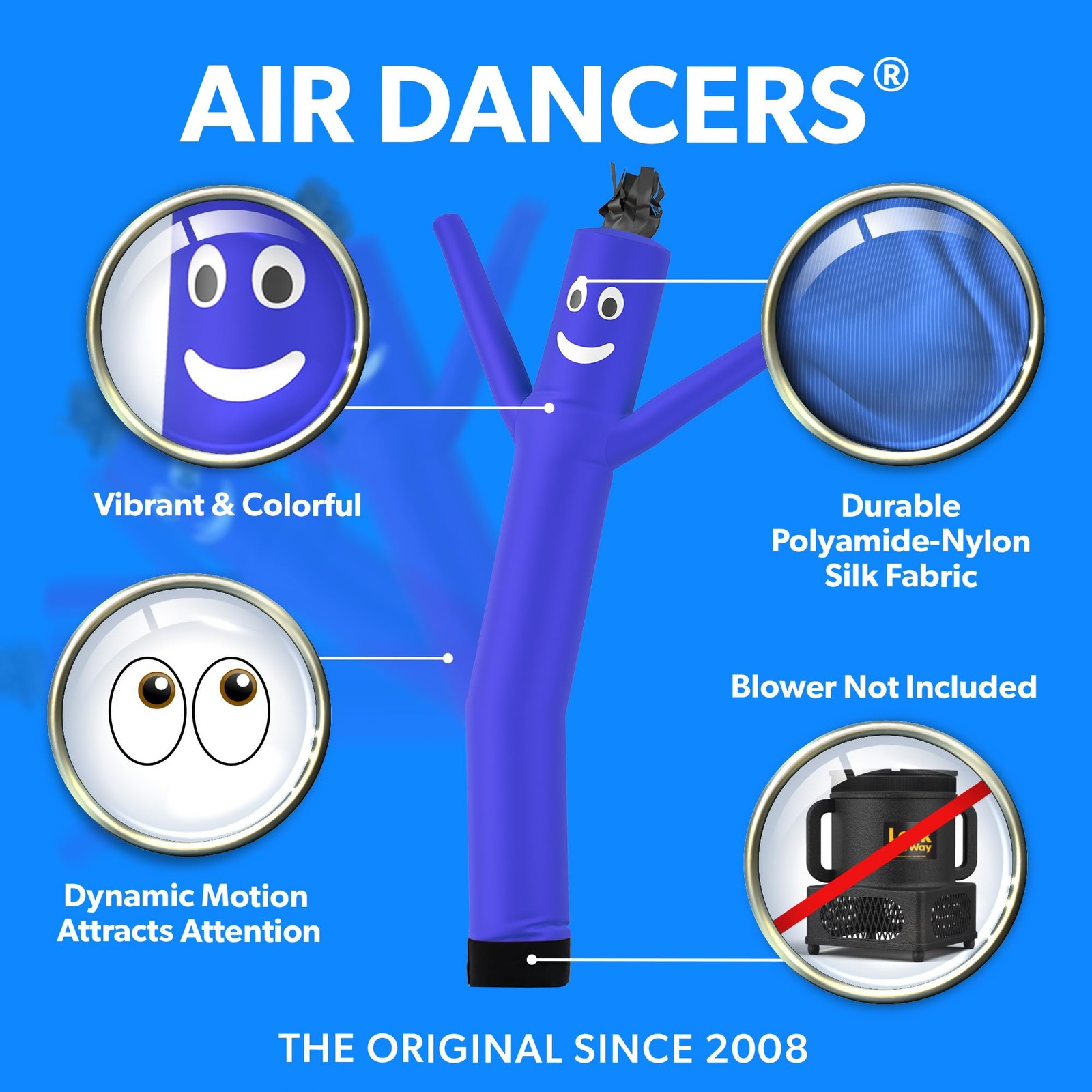 Lookourway Air Dancers Wacky Waving Inflatable Tube Man Attachment – 6 Feet