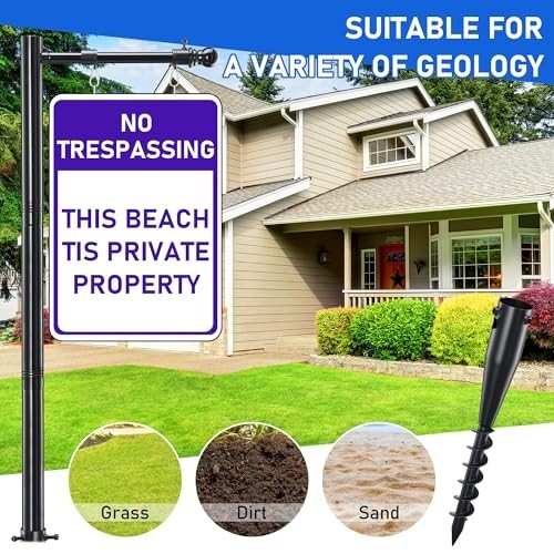 100&Prime; Real Estate Yard Sign Post Black Open House For Sale Rent 35&Prime; Arm