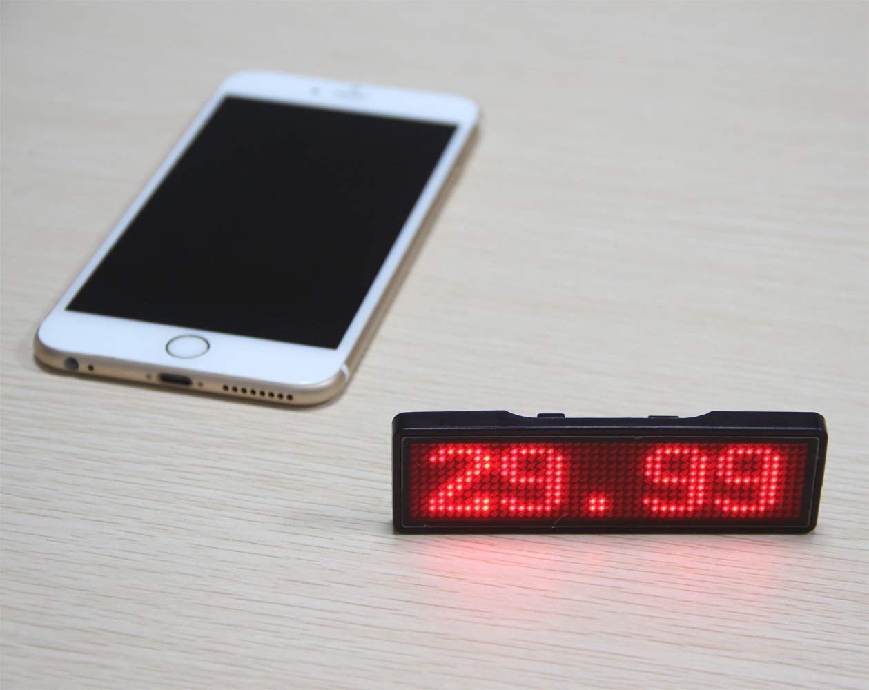 Red Name Tag, Rechargeable Wireless Bluetooth Name Reuseable Price Tag 44×11 …