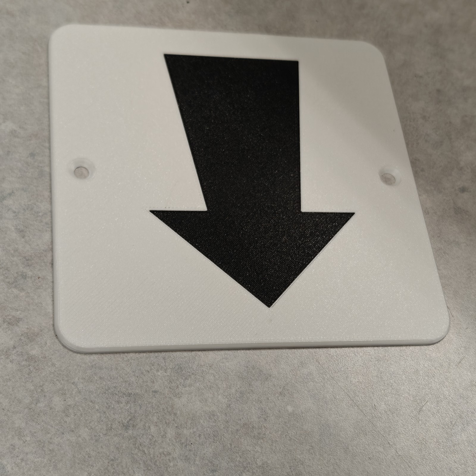 Black & White Plastic Directional Arrow Signs, Trail Signs. QTY 4