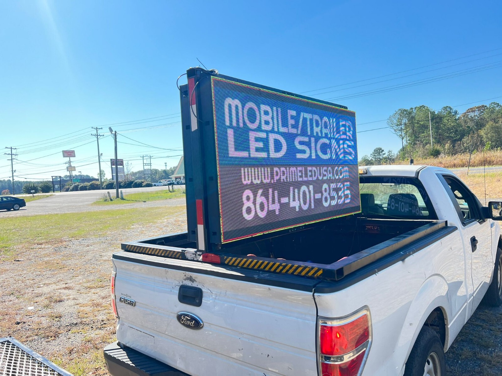 3 x 7 Double Sided easy access Digital LED Sign with Trailer Mobile sign