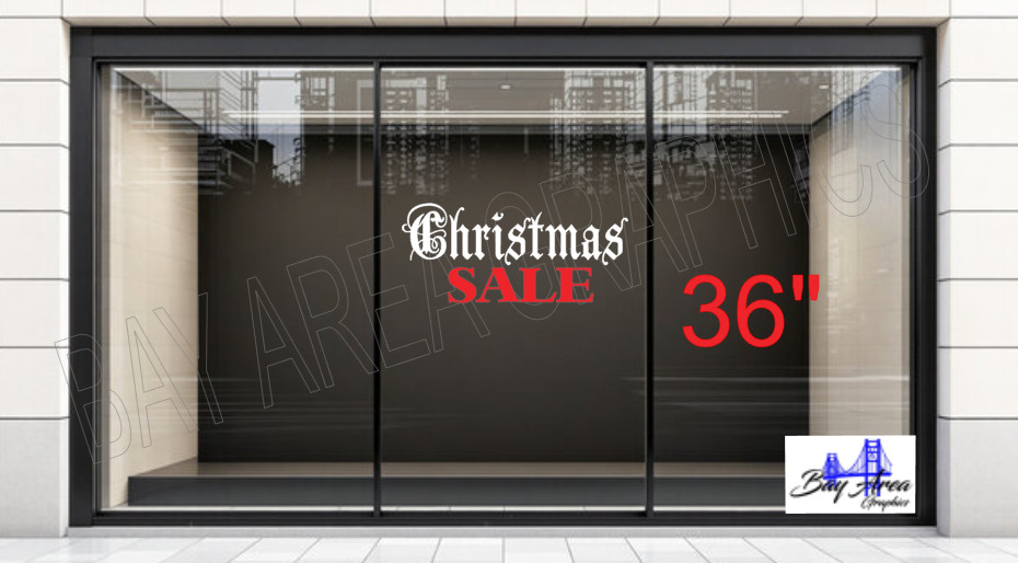 Christmas SALE Retail Store Window Deca Sign Vinyl Oracal 651 Exterior