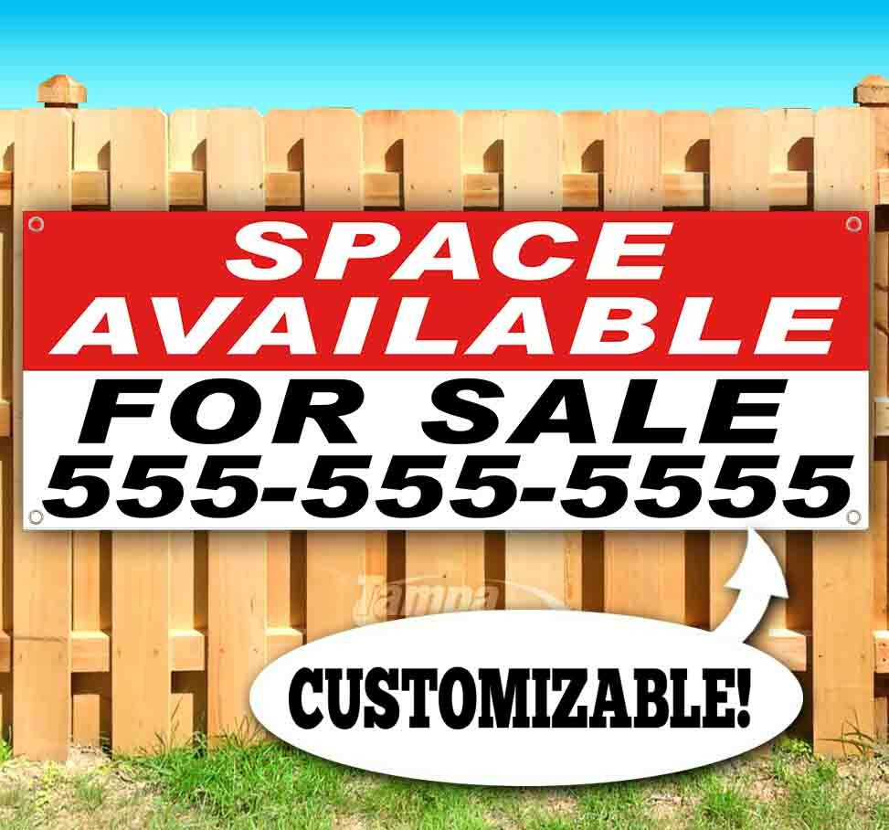 SPACE AVAILABLE FOR SALE CUSTOMIZE PHONE # Advertising Vinyl Banner Flag Sign