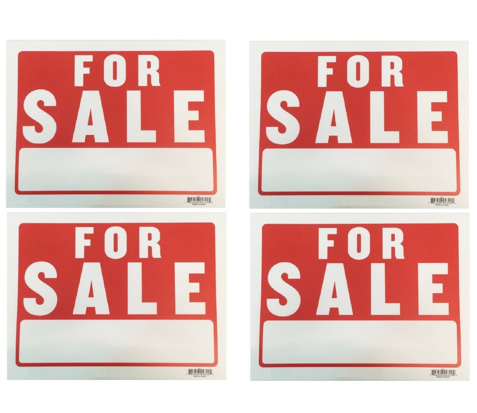 4 Sign – For Sale – Plastic Size: 9&Prime;x12&Prime; 4pcs