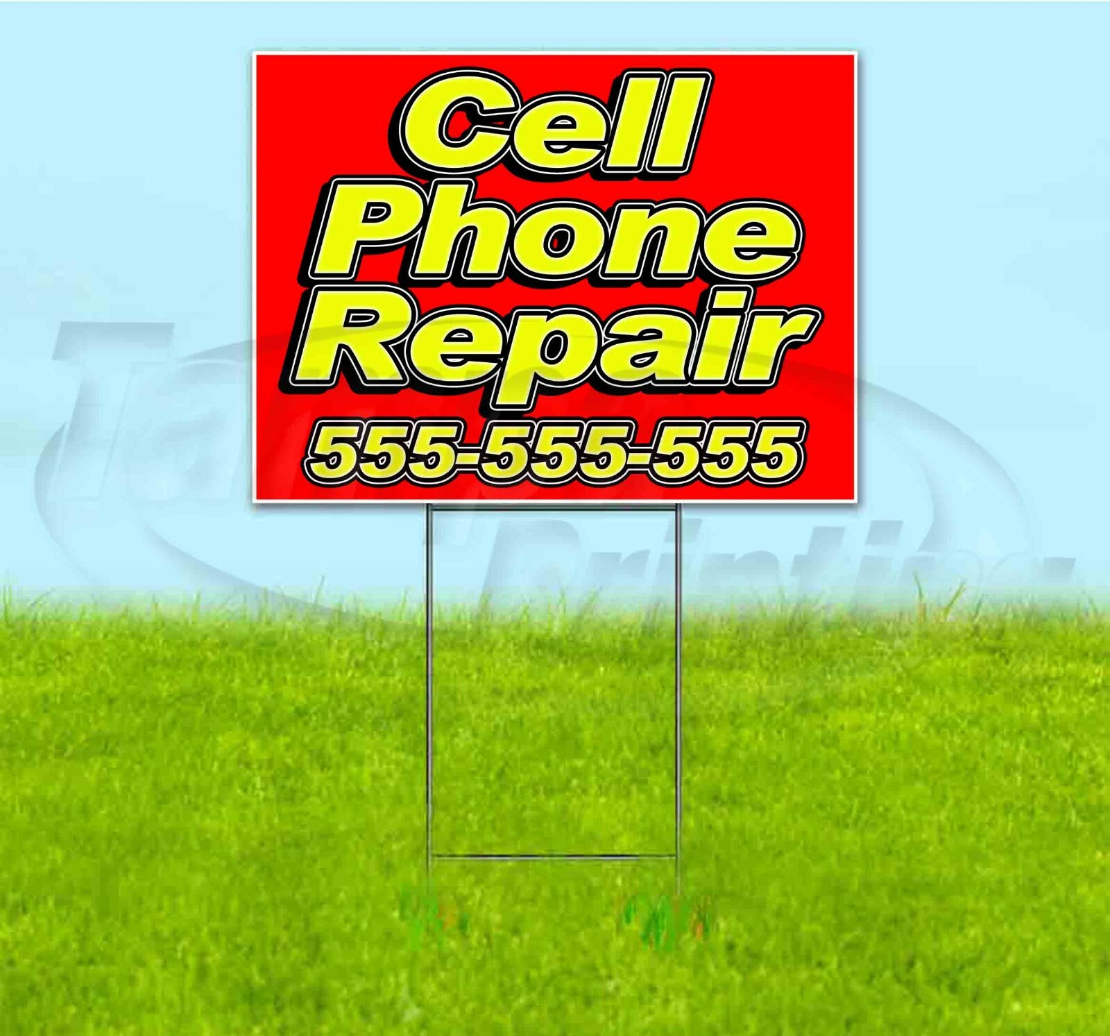 CELL PHONE REPAIR CUSTOM PHONE 18×24 Yard Sign WITH STAKE Corrugated Bandit USA