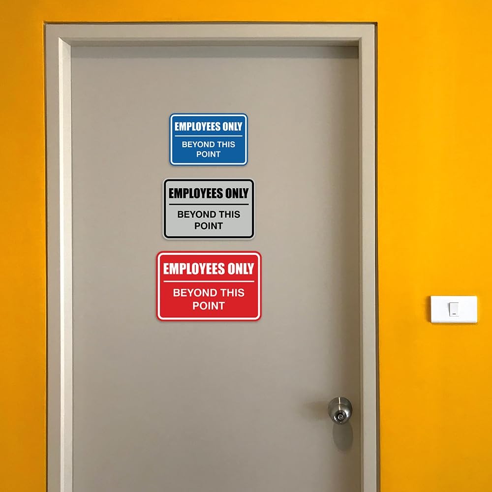 All Quality Classic Framed Employees Only Beyond This Point Wall Or Door Sign
