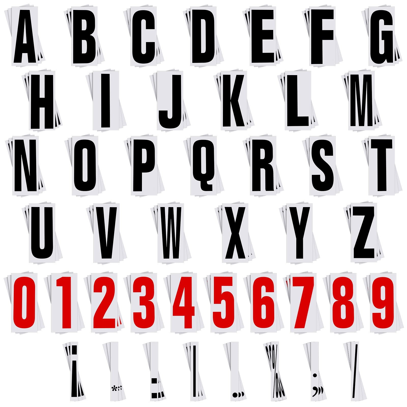 400 Pcs Marquee Sign Letters Flexible Plastic Panel Outdoor Black Board 8 7/8