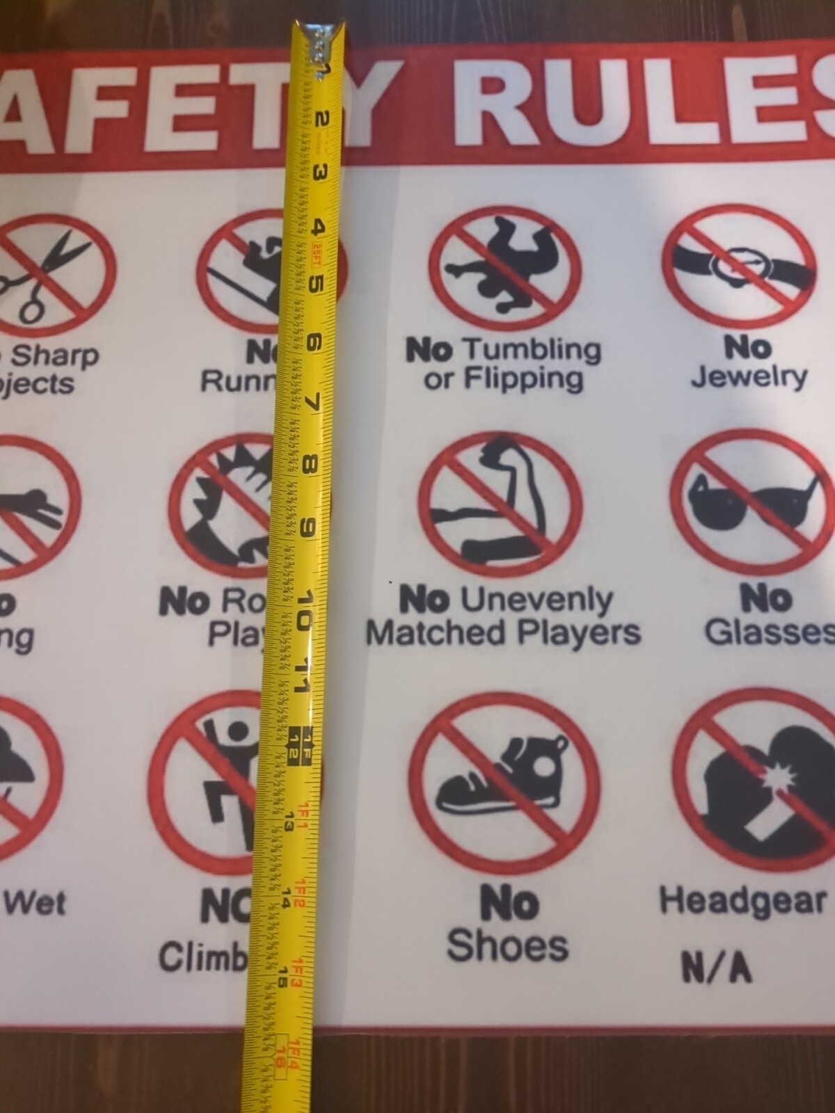 Vinyl Sign inflatables bounce house Safety Rules patch 17.5&Prime;x15.5 Factory 2nds