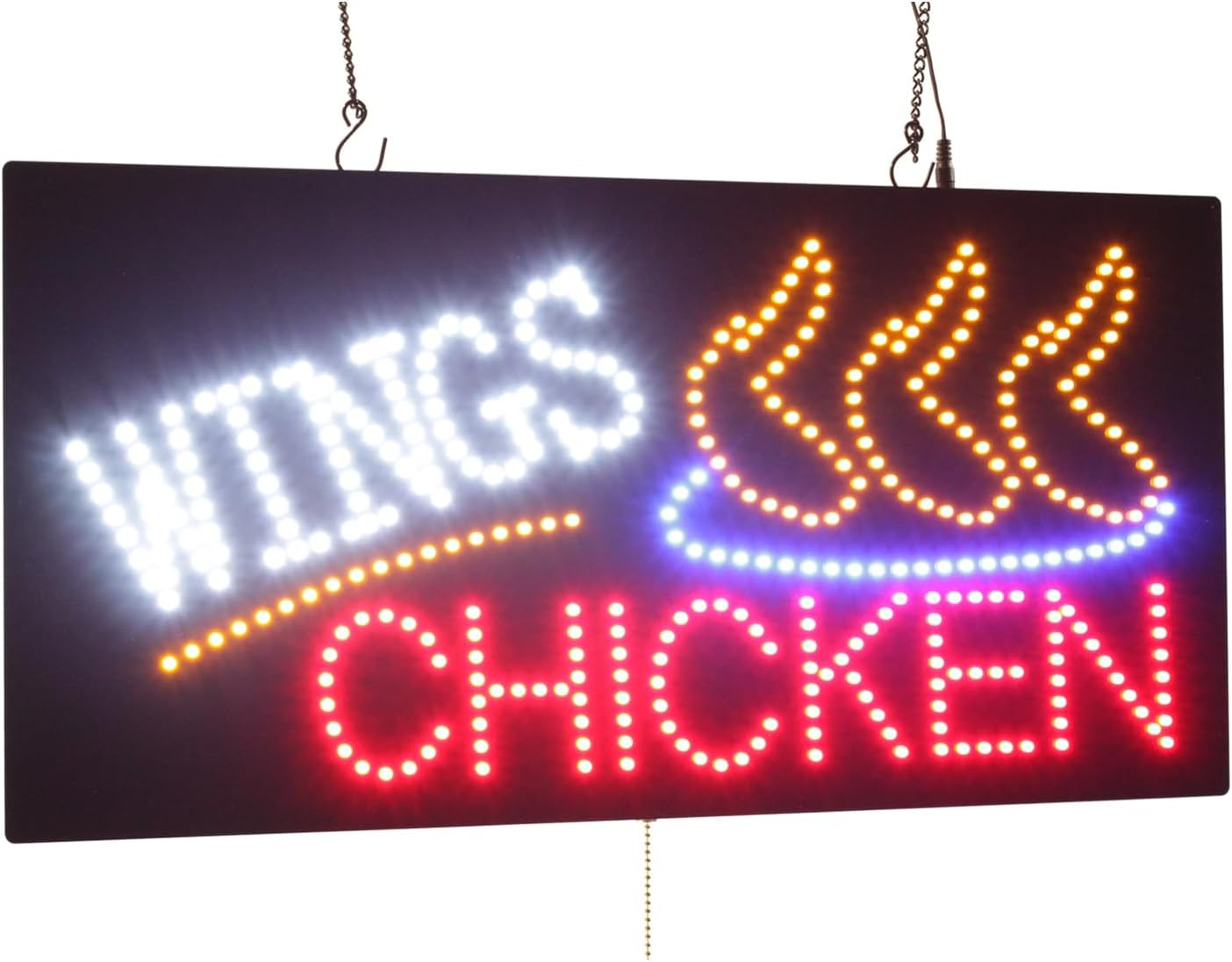 LED Wings Chicken Sign – 24&Prime;x12&Prime; Neon Display for Grand Opening & Gifts