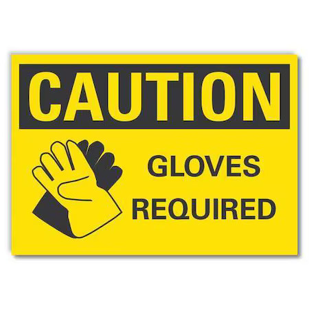 Lyle Lcu3-0174-Rd_10X7 Caution Sign, Self-Adhesive Vinyl, 7 In. H,