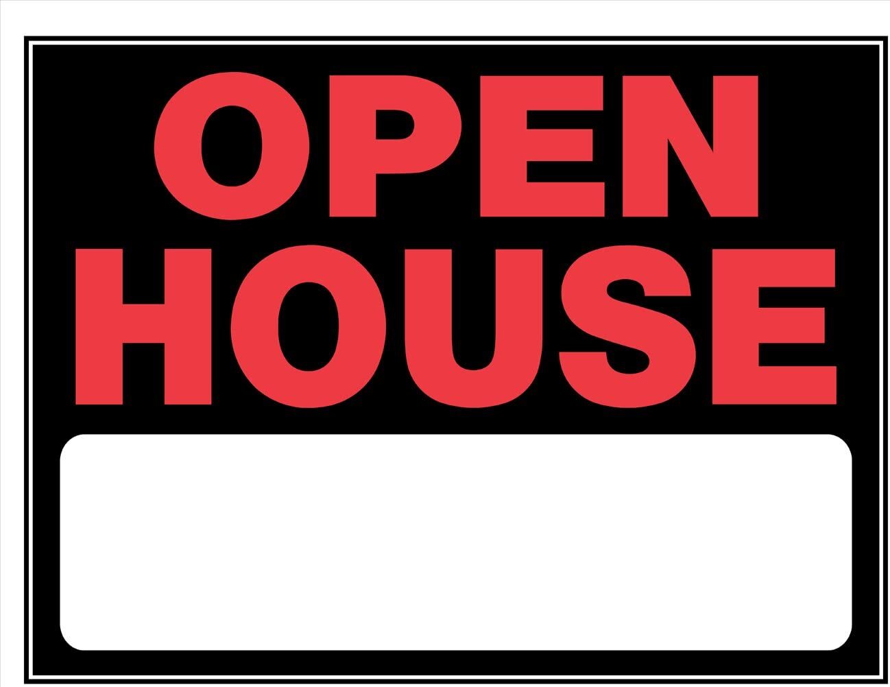 Hillman Open House Real Estate Sign Fill-In Space Fluorescent MADE USA 19&Prime; x 15&Prime;