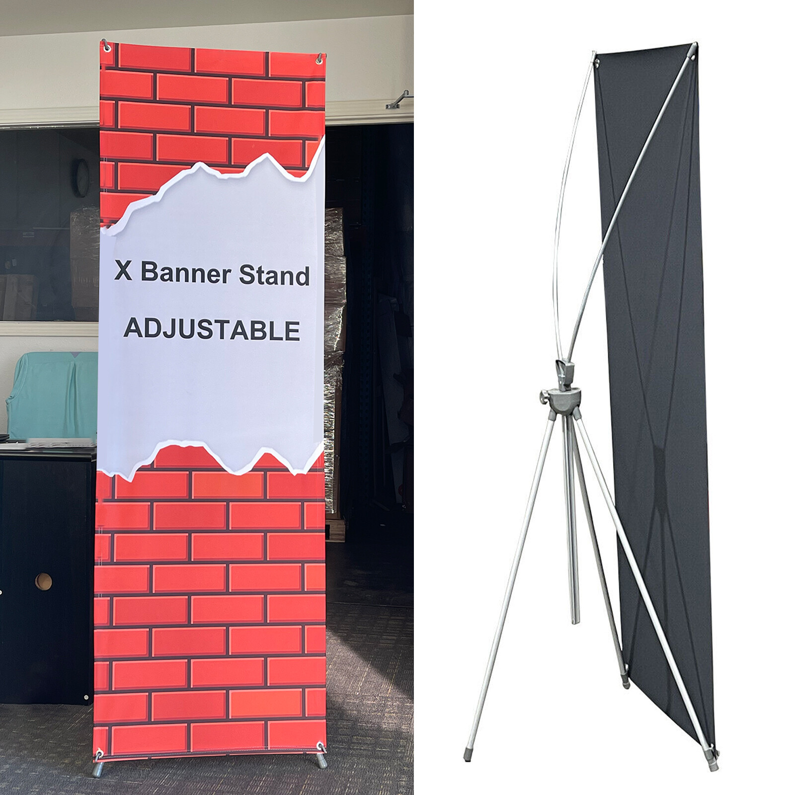Premium Tripod X-Frame Banner Display Stand with Carrying Bag (Frame ONLY)