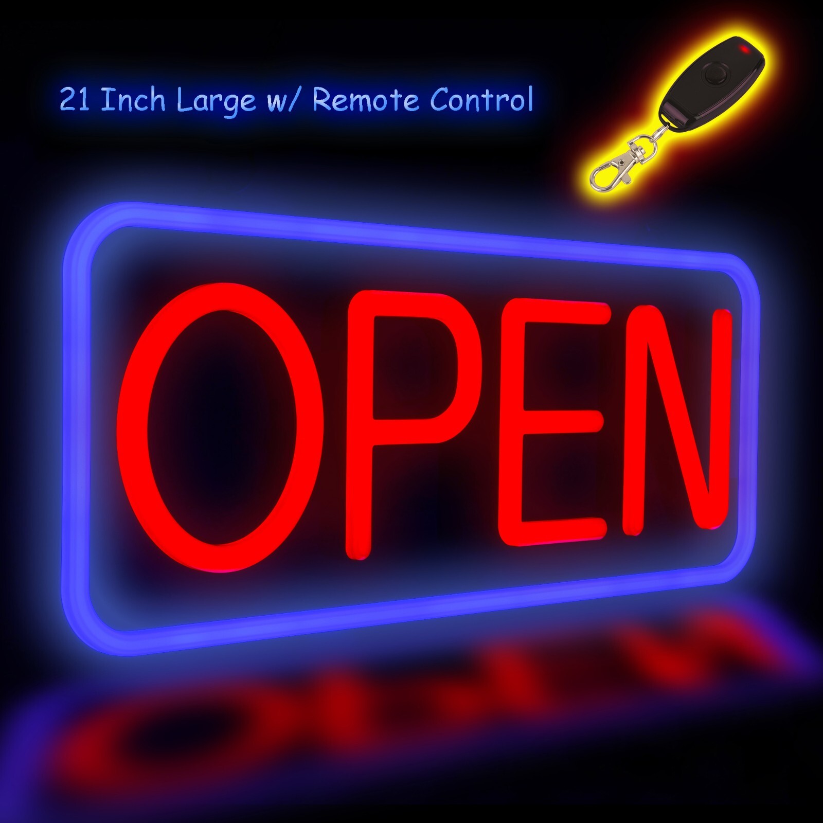 Open Sign For Business LED Neon 21&Prime; Large Light Bright Restaurant Bar Store Shop