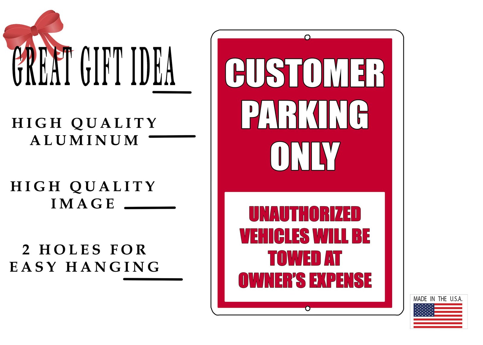 Rogue River Tactical Customer Parking Only Metal Tin Sign Business Retail Sto…