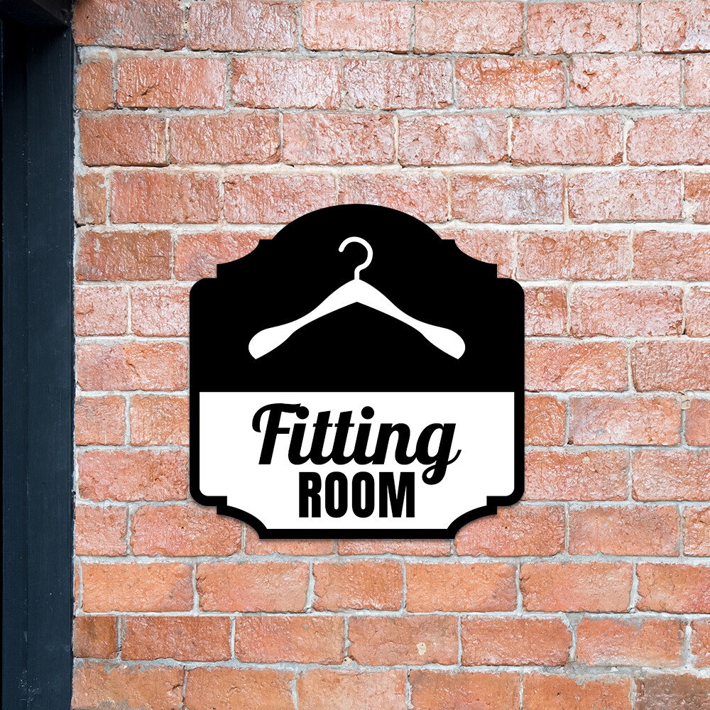 Heritage Plus Fitting Room Wall or Door Sign | Retail Store Signage