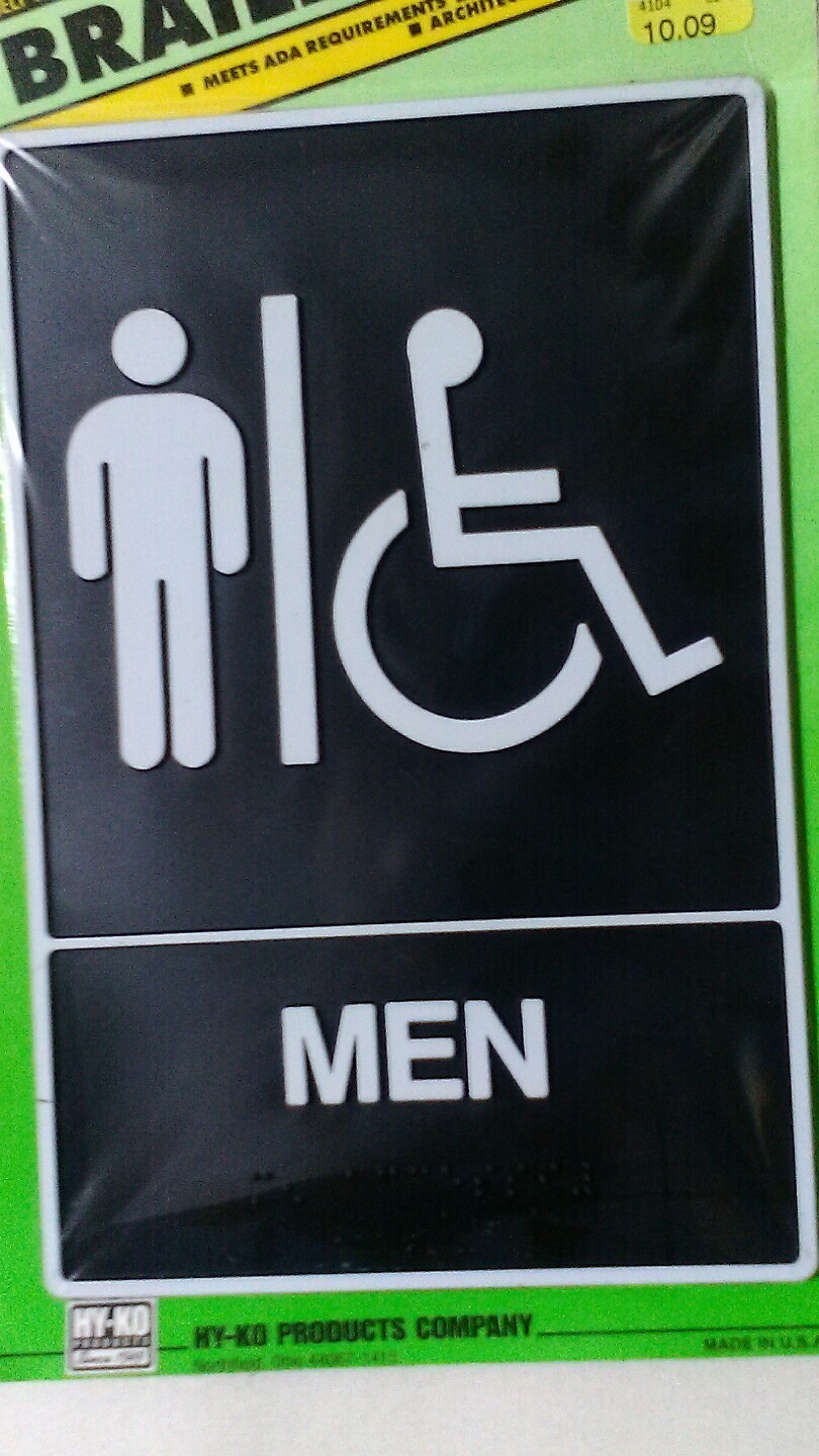 Hy-Ko Products Company Braille Restroom Signs w/ Self-Adhesive lot of 4 NWT