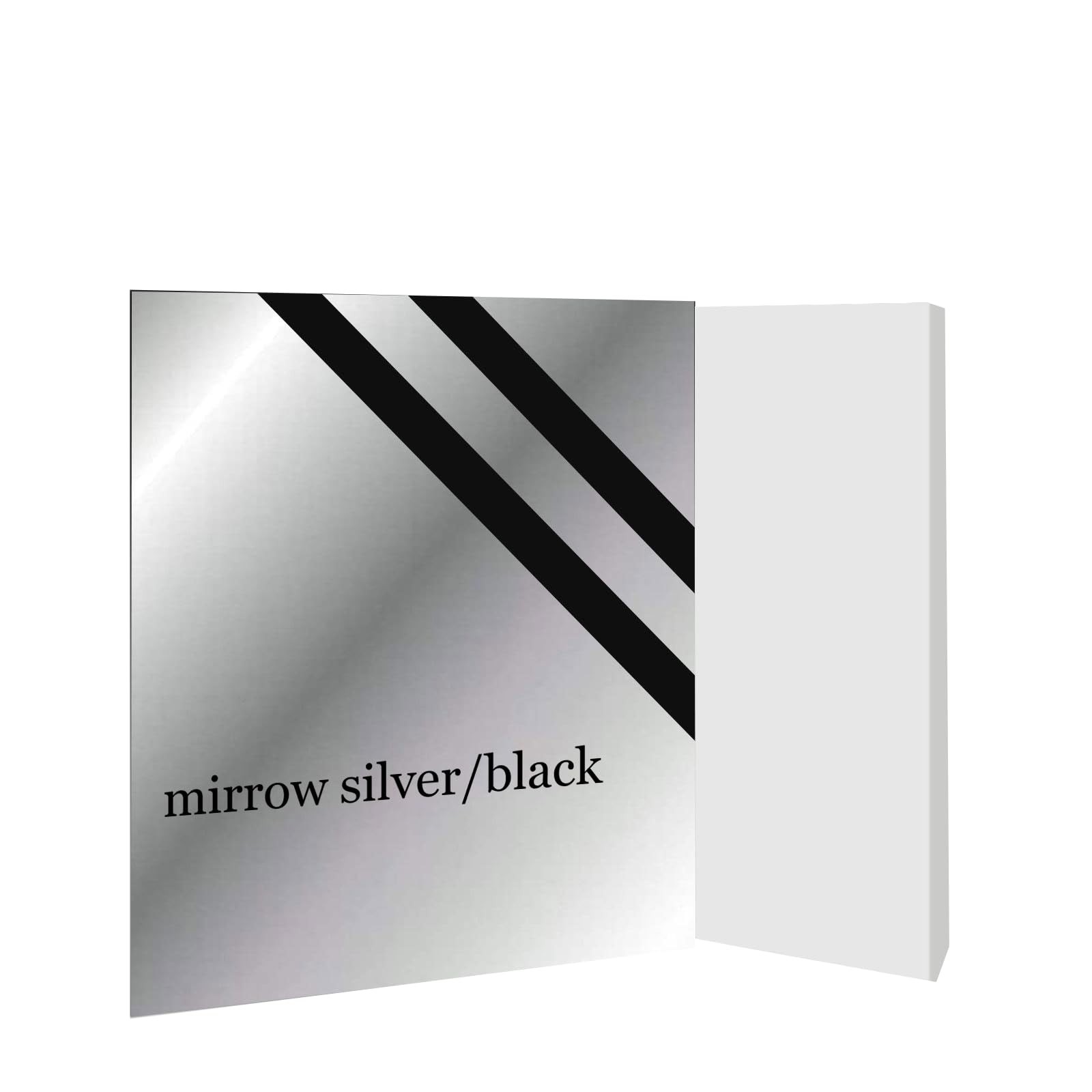 4 PCS 12×8 Inch Laser Engraving Double Color ABS Plastic Sheet Silver