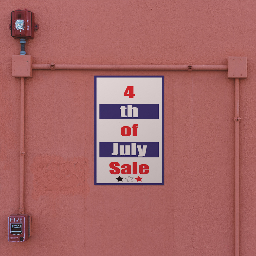 Door Decals Vertical Vinyl Stickers Multiple Sizes 4Th of July Deal Vinyl