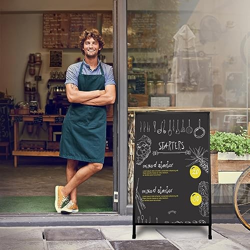 GOLEMAS A FRAME SIDEWALKSIGN 24X36 HEAVY DUTY METAL SANDWICH BOARD – BLACK