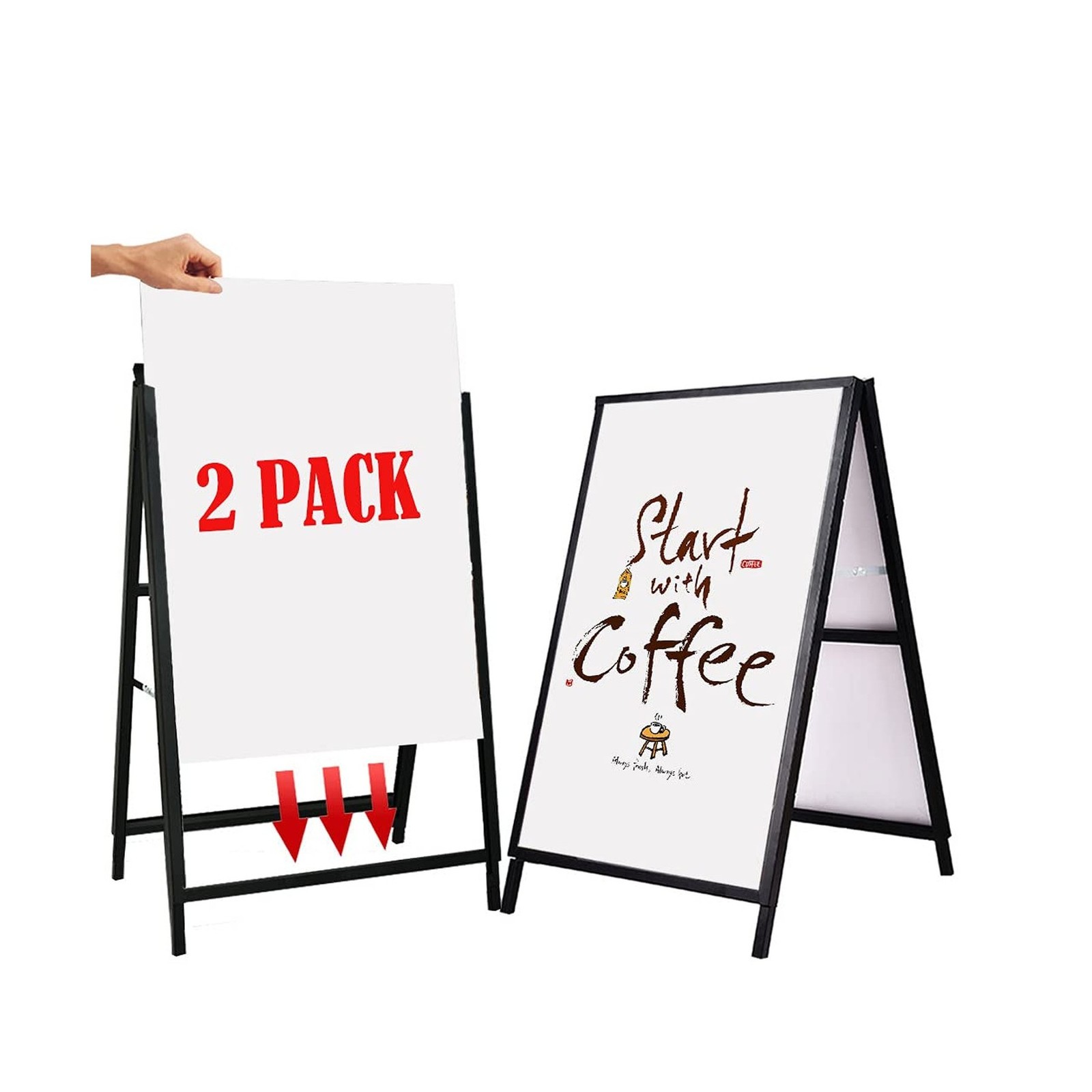 YDisplay A Frame Sign Heavy Duty Sidewalk Sign for Poster Board 24x 36 inches…