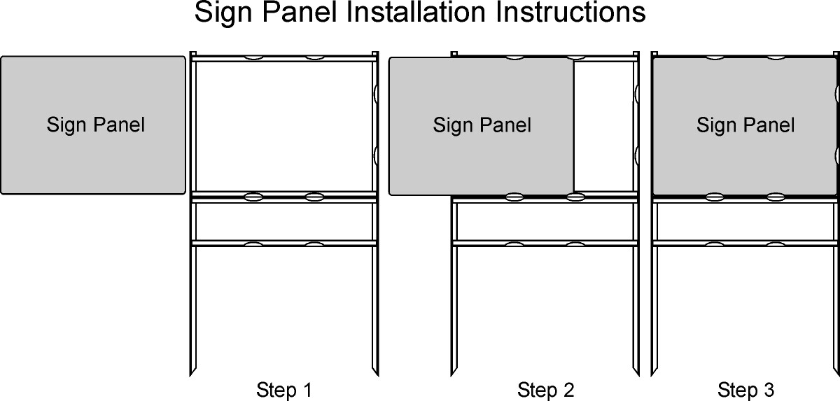 Real Estate Yard Sign Metal Frame, 24 x 30 Slide-In (1) Rider, Black (Pack of 1)