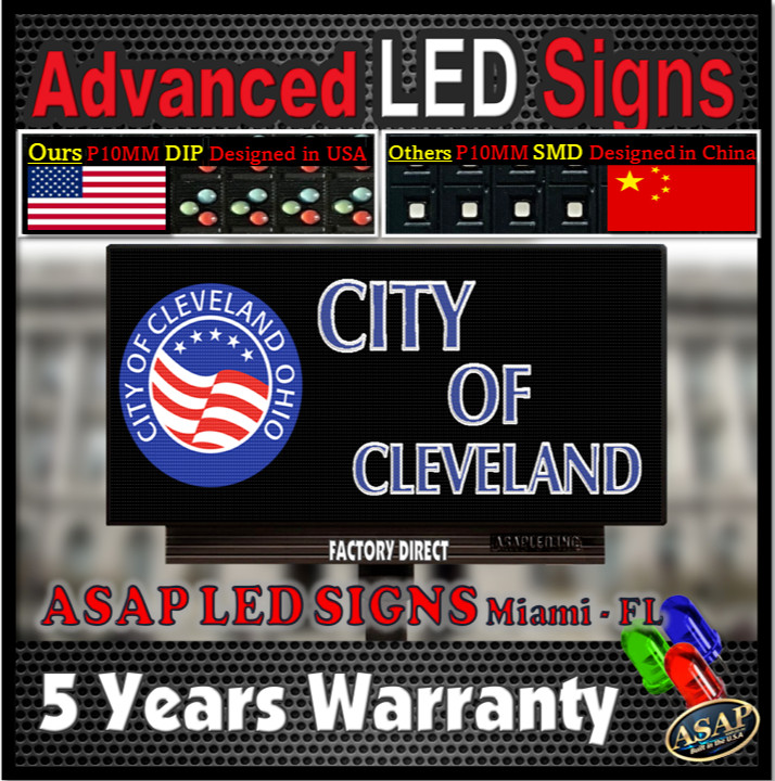 Full Color LED Digital Display EMC Programmable Sign with Wi-Fi – 64&Prime; x 165&Prime; DIP