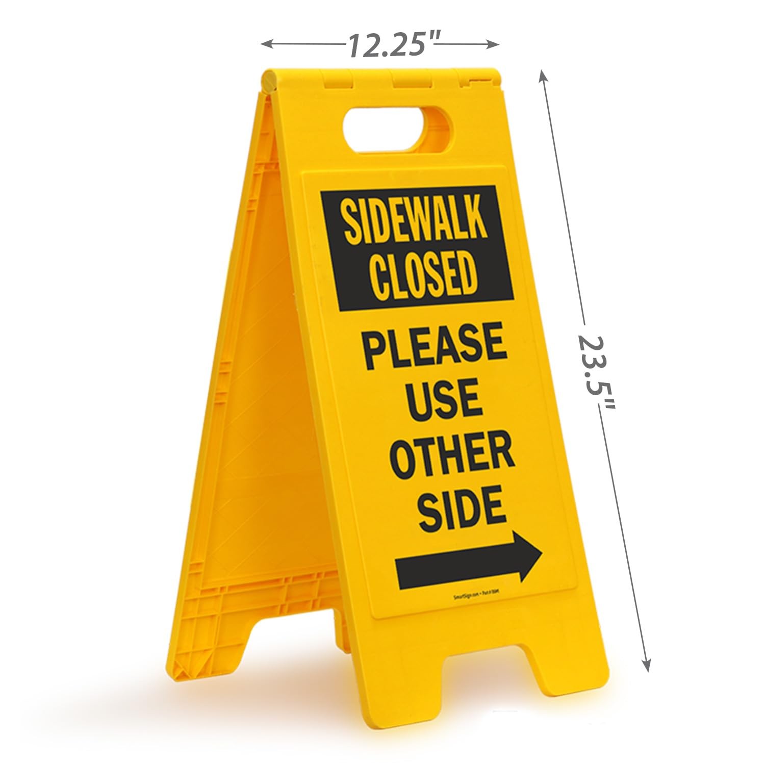1 PCS Sidewalk Closed Please Use Other Side Sign TwoSided Folding Plastic