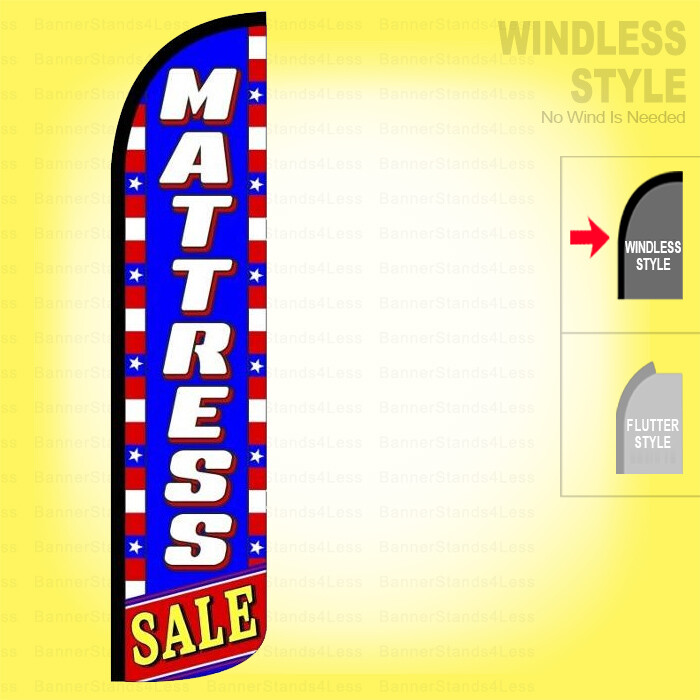 MATTRESS SALE – Windless Swooper Flag 11.5 ft Feather Banner Sign Patriotic bz5