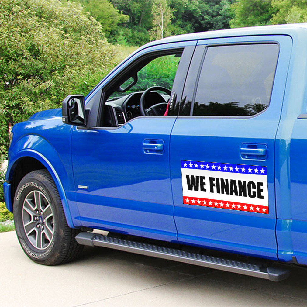 Car Magnet Set of 2 We Finance Business A Car Advertising Industrial Sign