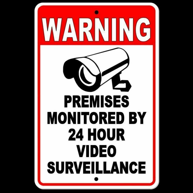 Property Protected By Video Surveillance WARNING Security Camera Metal Sign S031