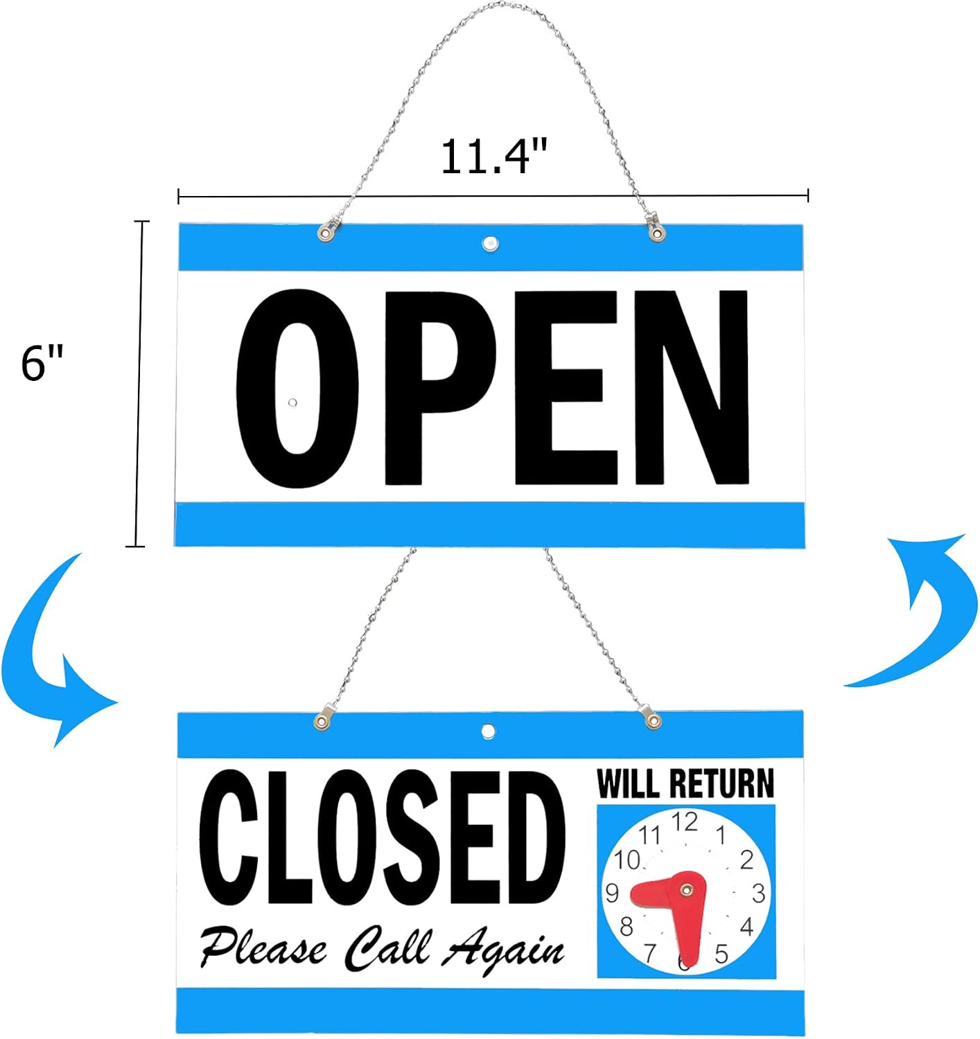 Open Signs,Business Hour Closed Open Sign,Hours of Operation Signs Set Will Retu