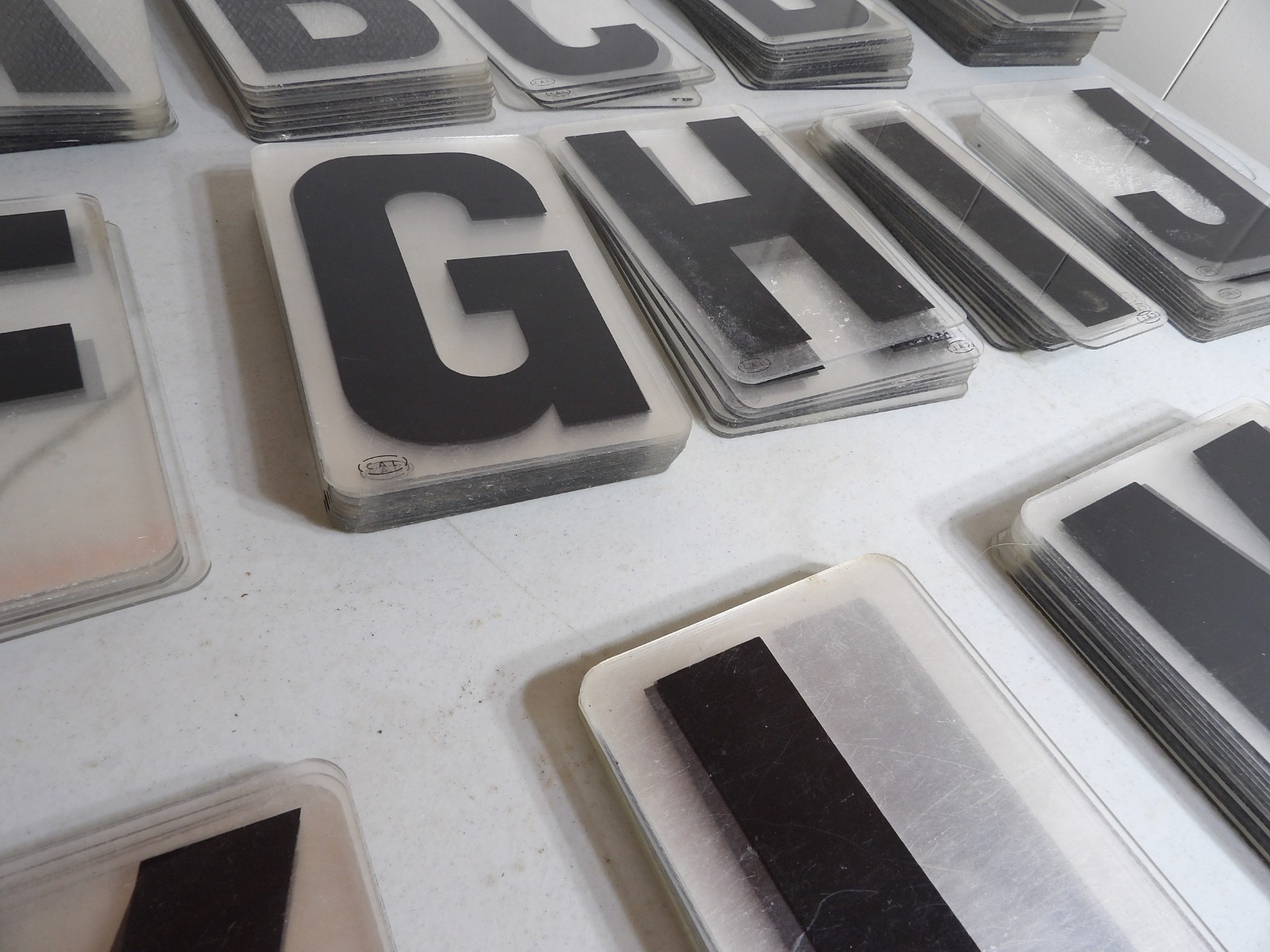 Large Lot of 6&Prime; Tall Marquee Sign Hard Plastic Letters ( Cal Brand )