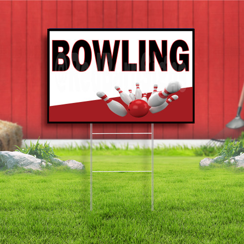 Bowling Indoor Outdoor Yard Sign