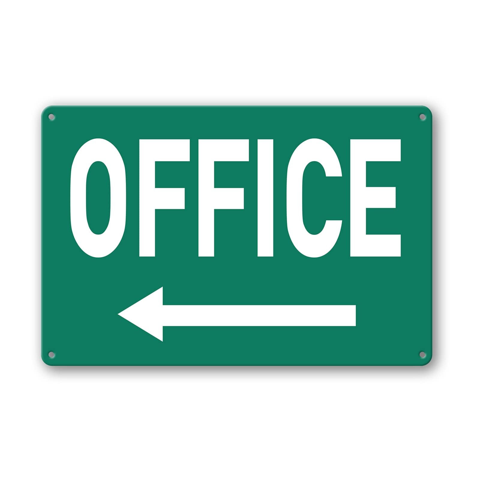 Custom Metal Office Sign for Doors – &lsquo;Meeting&rsquo; with Left Arrow – 8 x 12 In