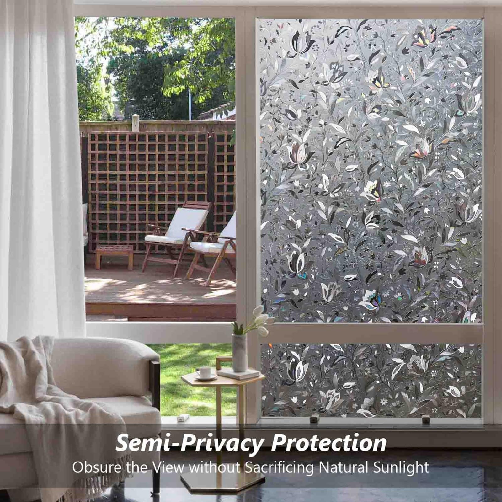 Kromapolis Window Film, Window Privacy Film Frosted, Vinyl Glass Covering, St…