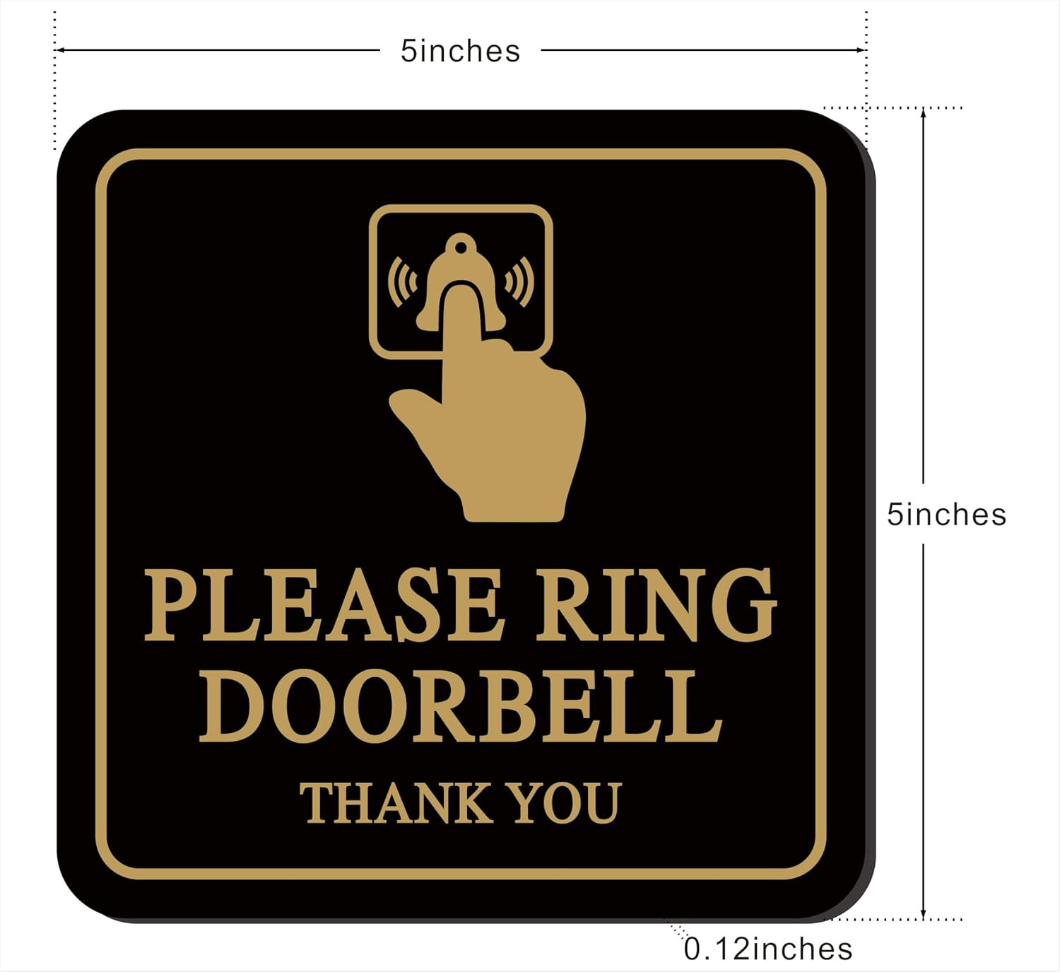 Please Ring Doorbell Sign – Premium Durable Frosted Acrylic Material, Super Stro
