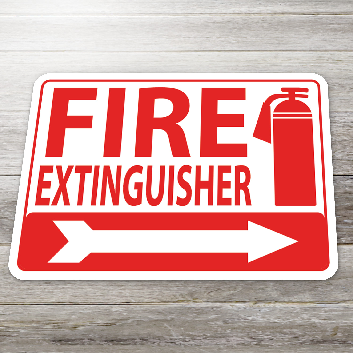 Fire Extinguisher Location Arrow Sticker Red Vinyl Warning Decal
