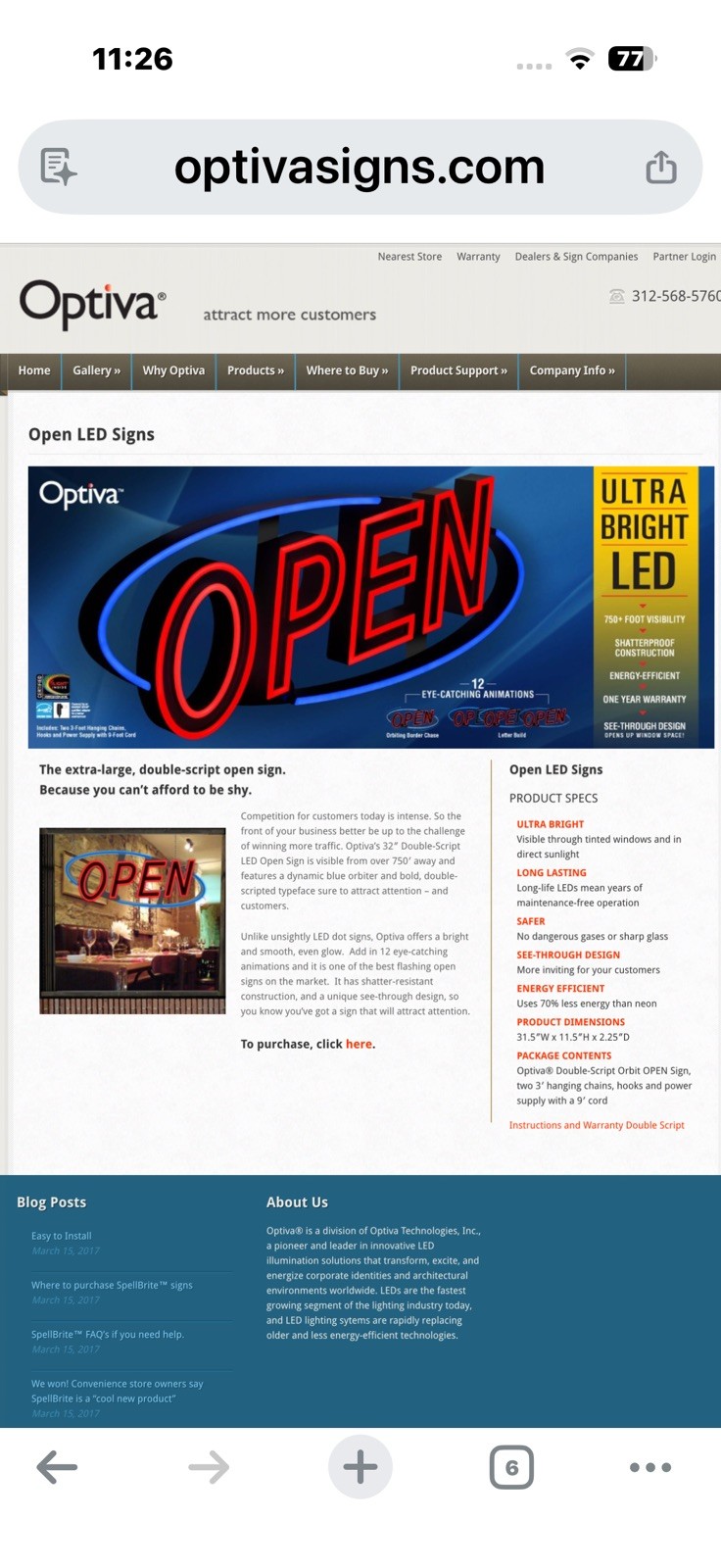 Optiva Open Signs | Neon Open Sign Look, LED Lights | 12 Eye-Catching Animations