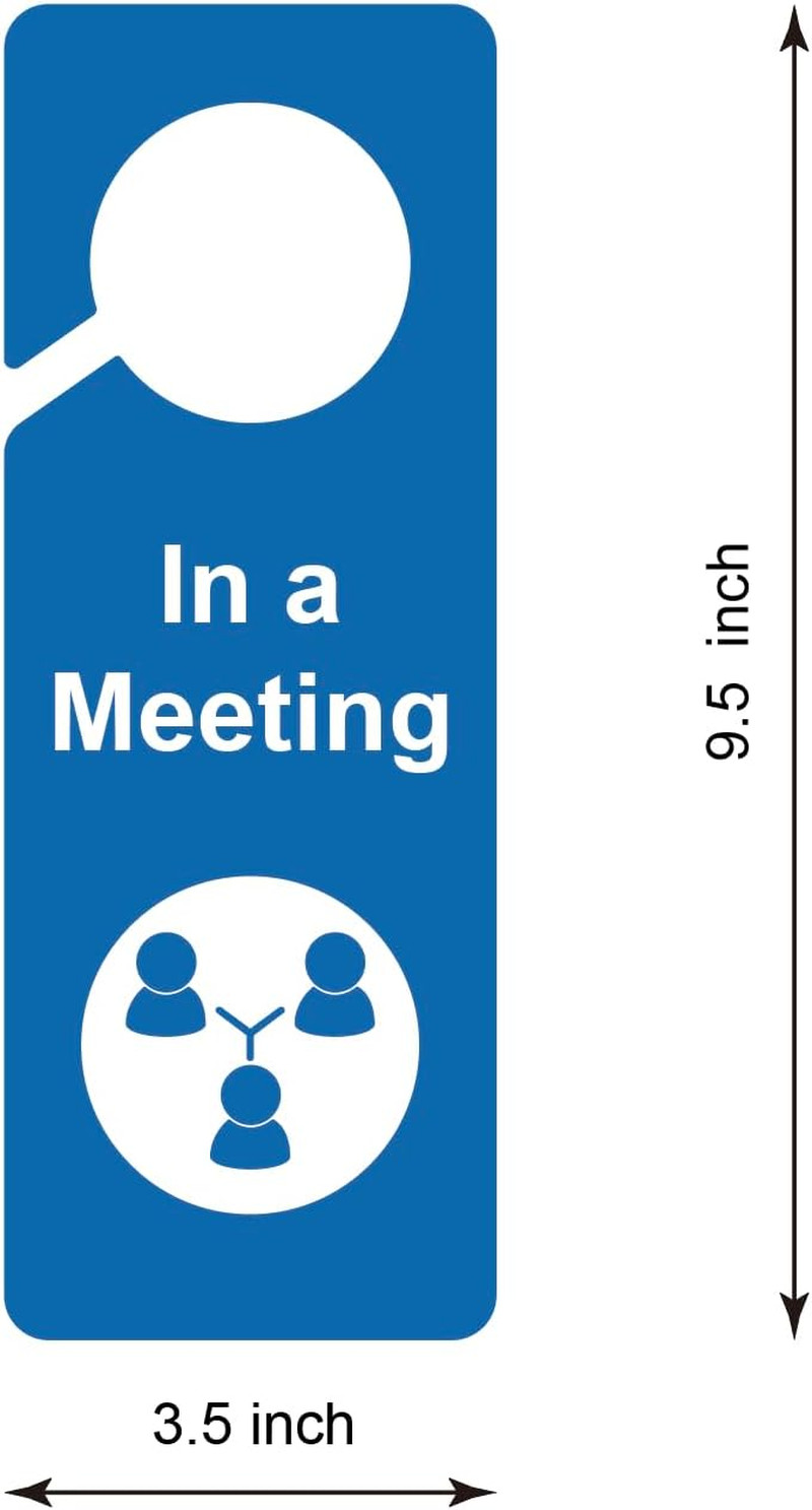 8 PCS 3.5X9.5 » Door Hanger Tags Sign Office Work in a Meeting Do Not Disturb Aw