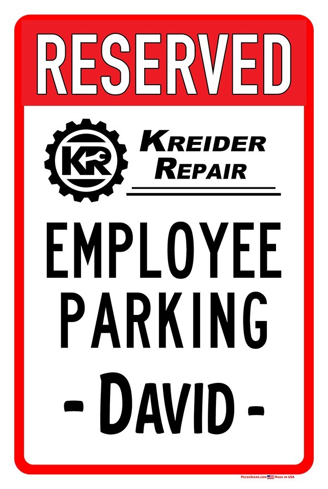 Custom Made Employee Parking Only in Any Color UV Protected 8&Prime;x12&Prime; Aluminum Sign