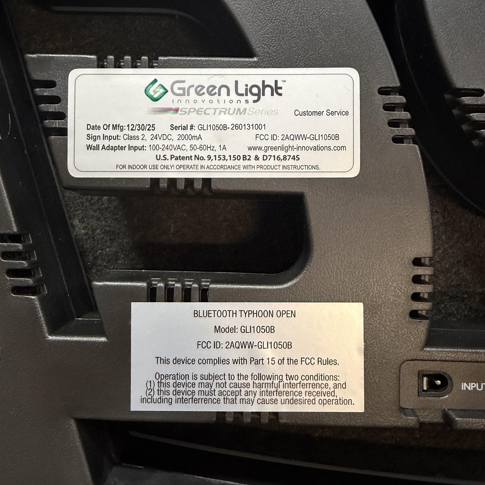 GLI Green Light Innovations GLI1050B LED Open Sign for Business 15&Prime; x 32&Prime;