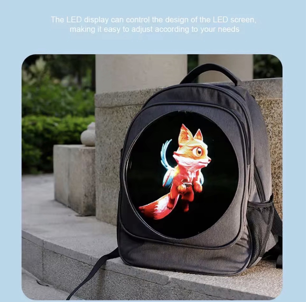 New 3D Hologram Projector Fan Advertise Zipper Backpack LED Display Holographic